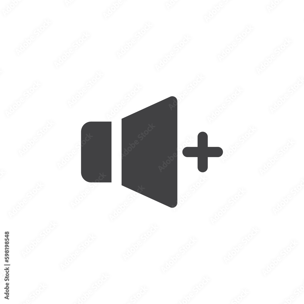 Volume up button vector icon Volume up button vector icon