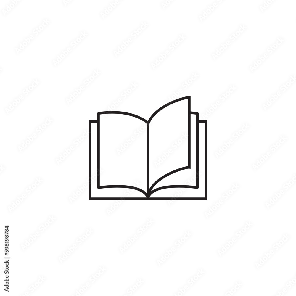 Book line icon, logo vector Book line icon, logo vector