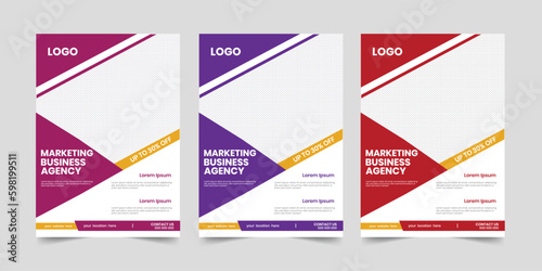 One page marketing pamphlet annual report. print-ready business flyer bundle. real estate, proposal, portfolio service layout