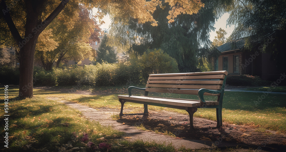a park bench