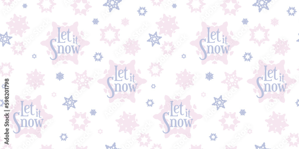 snowflake wallpaper vector pattern. let it snow soft pink and white background. sweet girls repeat design snowflake wallpaper vector pattern. let it snow soft pink and white background. sweet girls repeat design