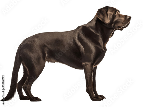 Labrador Retriever Full Body Viewed From Side Transparent Background © Johnny