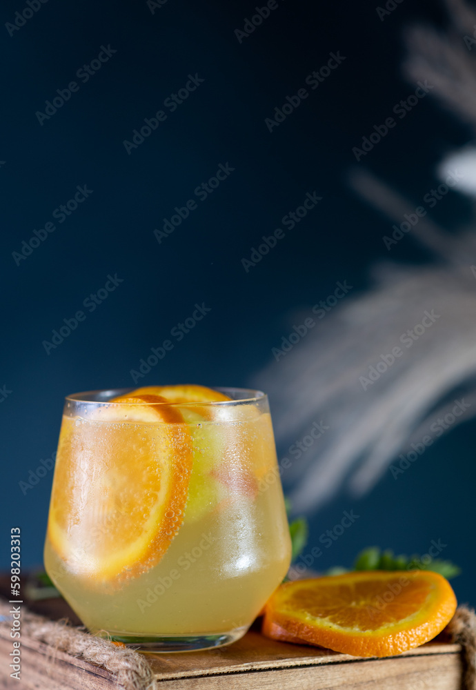 Fresh orange juice isolated on black background Fresh orange juice isolated on black background