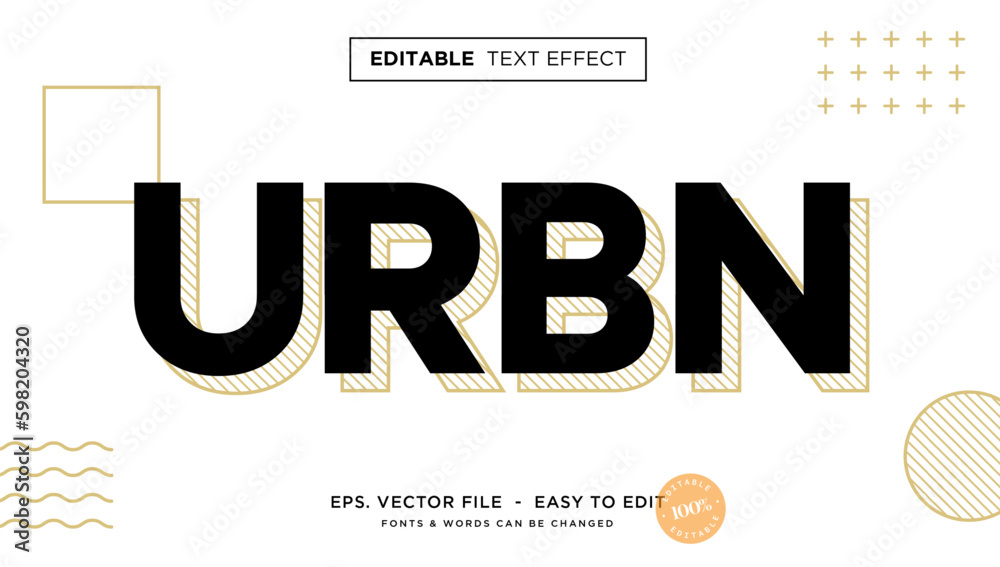 Modern urban editable text effect