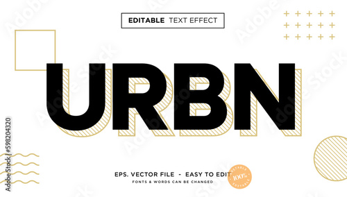 Modern urban editable text effect