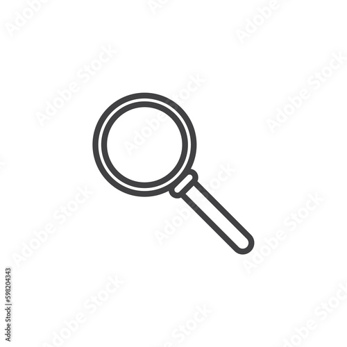 Magnifying glass line icon