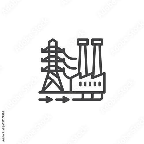 Geothermal Energy line icon