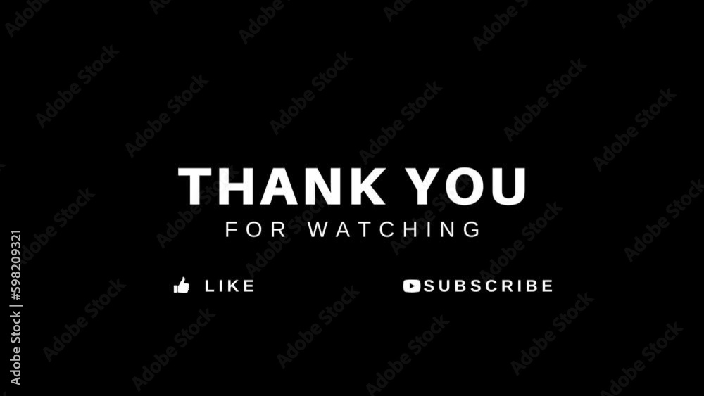 Thanks For Watching Intro Template | Thank You Background | Thank You Motion Graphics

