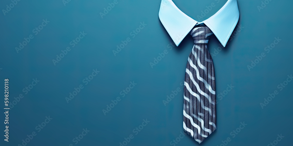 Blue business necktie , Generative ai Blue business necktie , Generative ai