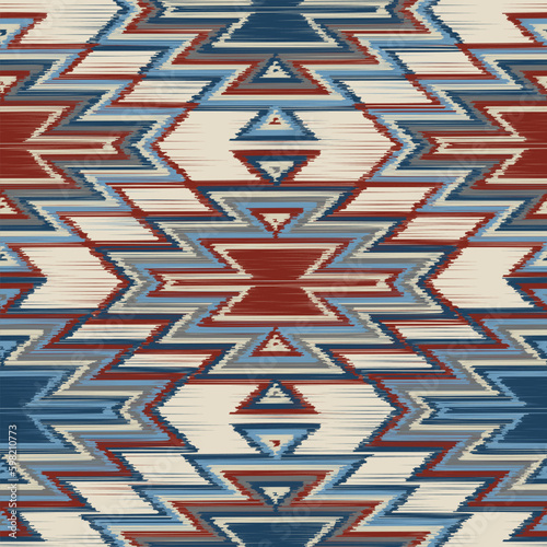Native pattern american tribal indian ornament pattern geometric ethnic textile texture tribal aztec pattern navajo mexican fabric seamless Vector decoration fashion