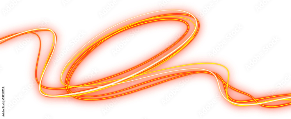 Neon glowing line waves, electric light effect Neon glowing line waves, electric light effect