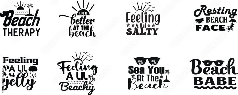Beach quots svg bundle