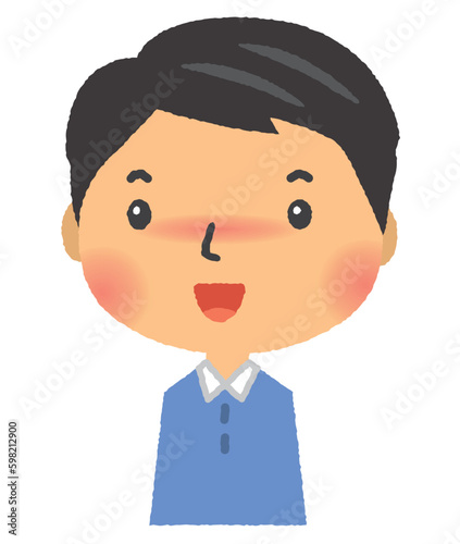 上半身　人物　イラスト　喜怒哀楽