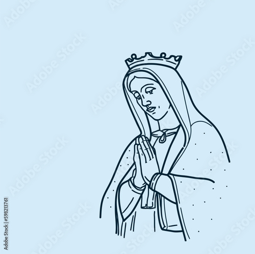 THESE HIGH QUALITY MOTHER MARIA VECTOR FOR USING VARIOUS TYPES OF DESIGN WORKS LIKE T-SHIRT, LOGO, TATTOO AND HOME WALL DESIGN