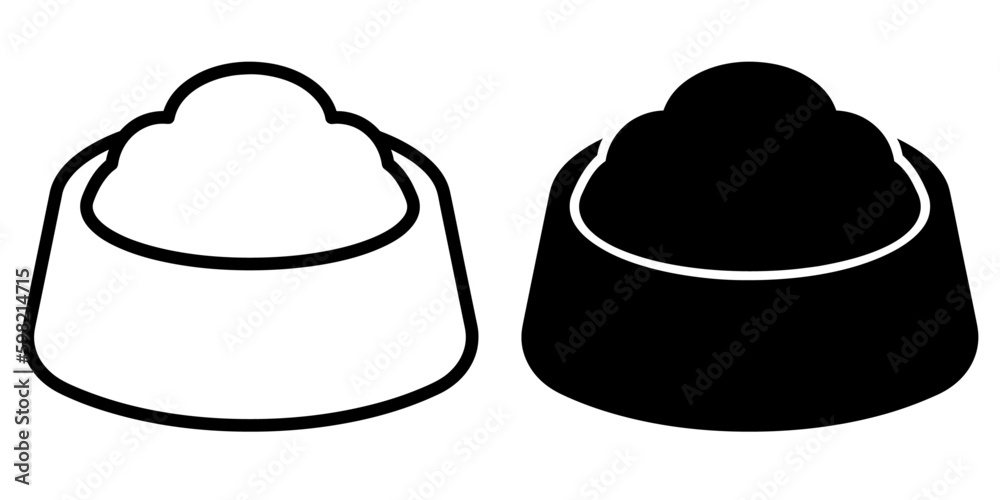 ofvs369 OutlineFilledVectorSign ofvs - dog bowl with food vector icon . pet food sign . isolated transparent . black outline and filled version . AI 10 / EPS 10 / PNG . g11709 ofvs369 OutlineFilledVectorSign ofvs - dog bowl with food vector icon . pet food sign . isolated transparent . black outline and filled version . AI 10 / EPS 10 / PNG . g11709