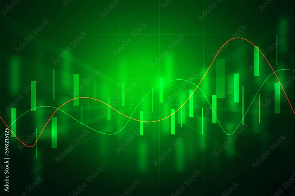 2d rendering Stock market online business concept. business Graph 2d rendering Stock market online business concept. business Graph