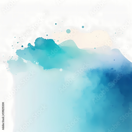 Blue Gradient Abstract Water color Background 