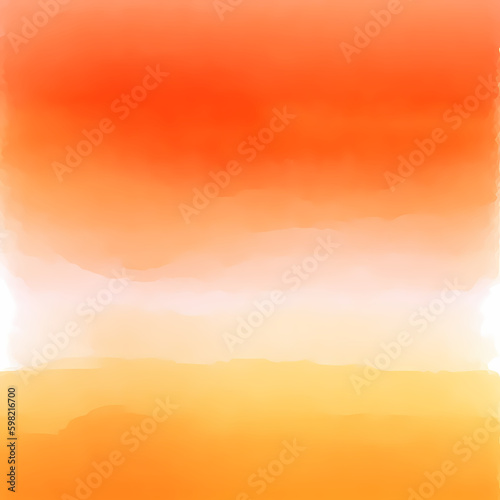 Orange Gradient Abstract Water color Background. Generative AI
