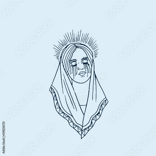THESE HIGH QUALITY MOTHER MARIA VECTOR FOR USING VARIOUS TYPES OF DESIGN WORKS LIKE T-SHIRT, LOGO, TATTOO AND HOME WALL DESIGN © Stephanus