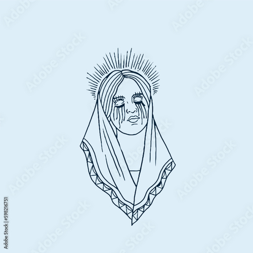 THESE HIGH QUALITY MOTHER MARIA VECTOR FOR USING VARIOUS TYPES OF DESIGN WORKS LIKE T-SHIRT, LOGO, TATTOO AND HOME WALL DESIGN
