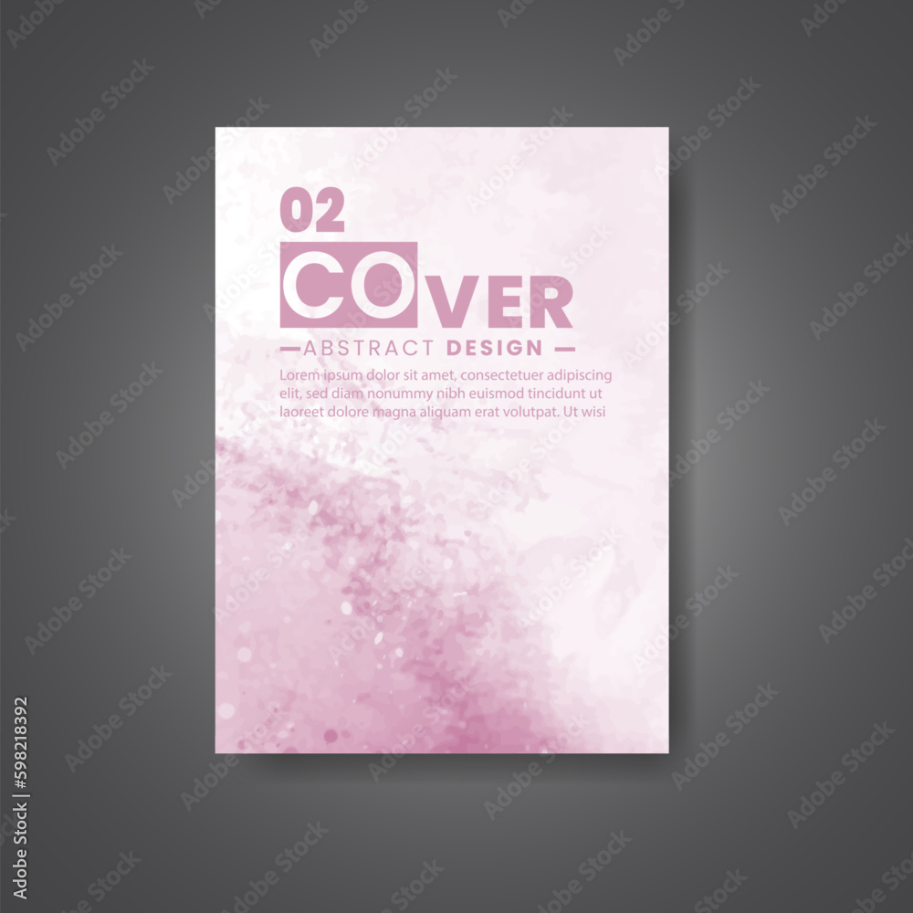 Cover template with watercolor background. Design for your cover, date, postcard, banner, logo.