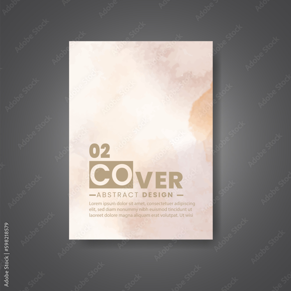 Fototapeta premium Cover template with watercolor background. Design for your cover, date, postcard, banner, logo.