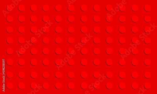 Connected red blocks abstract background. background. Blue plastic construction block plate seamless pattern flat design vector