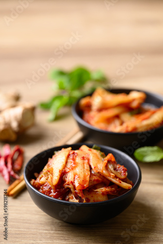 Kimchi cabbage, Korean homemade fermented side dish food