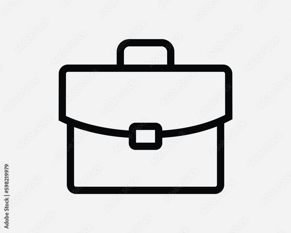 Briefcase Thin Line Icon. Handheld Baggage Suitcase Business Office Job Travel Linear Sign Symbol. Black Vector Graphic Illustration Clipart Cricut Briefcase Thin Line Icon. Handheld Baggage Suitcase Business Office Job Travel Linear Sign Symbol. Black Vector Graphic Illustration Clipart Cricut