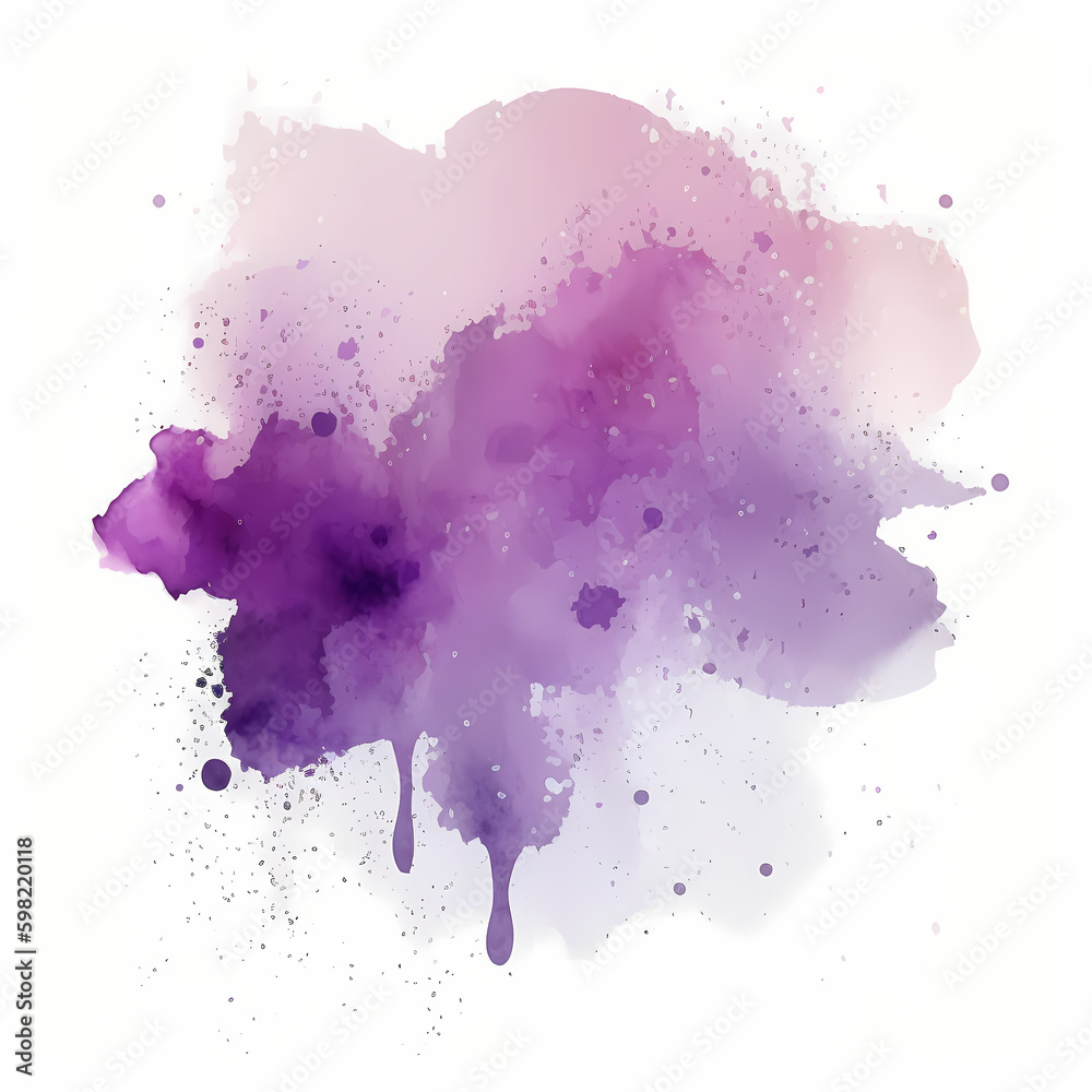 Purple Gradient Abstract Water color Background . Generative AI