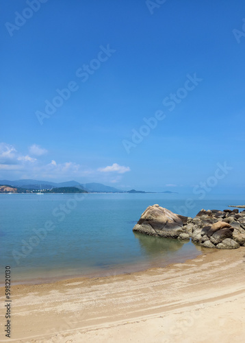 Beautiful beach and sea in summer season as background. Koh Samui , Thailand. 
