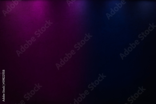 Abstract background texture of CloseUp blue and purple light panel art soft focus blurred screen with dark black shadow space for text.