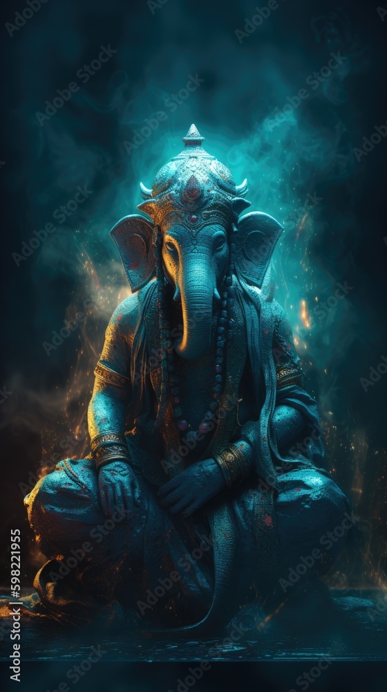 Fototapeta premium shree ganpati painting 
