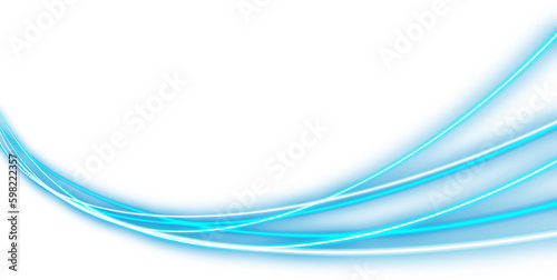 Abstract blue wave light effect