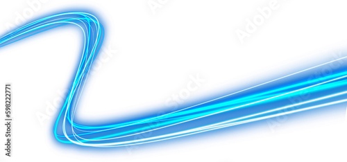 speed blue neon line