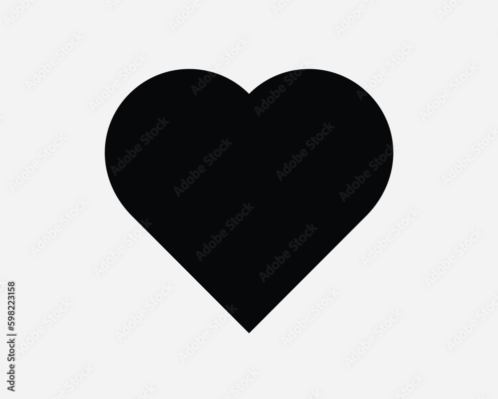 Heart Shape Icon. Live Valentine Passion Romantic Romance Wedding Health Cardio Icon Sign Symbol Artwork Graphic Illustration Clipart Vector Cricut