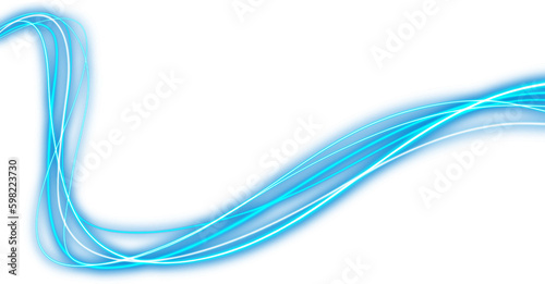 speed blue neon line