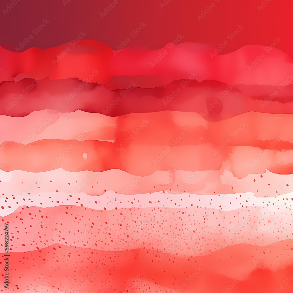 Red Gradient Abstract Water color Background. Generative AI