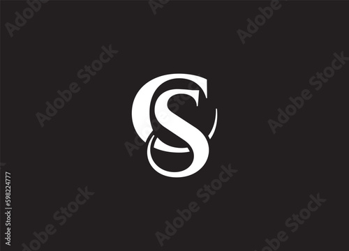 CS initial monogram logotype vector design