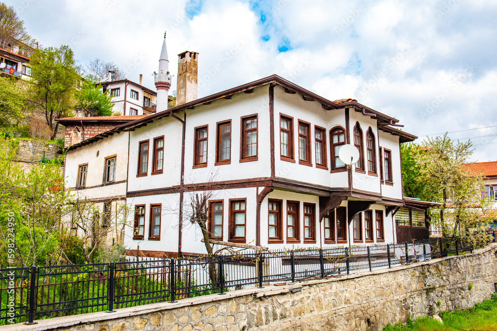 Traditional old house in Goynuk District of Bolu, Turkey. Beautiful historical house..