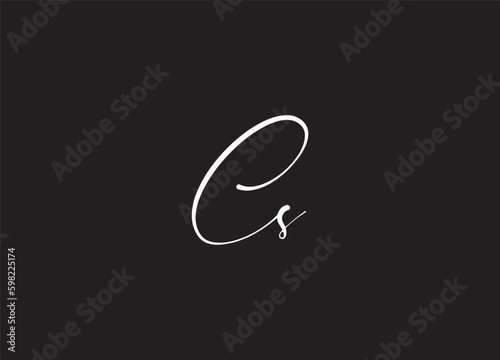 CS initial monogram logotype vector design