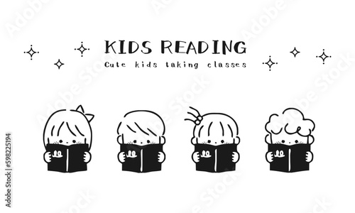 勉強する子供たち