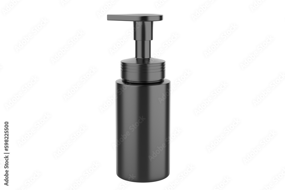 Realistic Cosmetic bottle can sprayer container. Dispenser for cream, soups, and other cosmetics With lid and without. Template For Mock up Your Design. 3D illustration