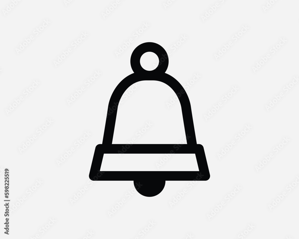 Bell Icon Ring Notification Reminder Alert Symbol. Christmas Jingle Bell Holidays Season Doorbell Sign. Vector Graphic Illustration Clipart Cricut Bell Icon Ring Notification Reminder Alert Symbol. Christmas Jingle Bell Holidays Season Doorbell Sign. Vector Graphic Illustration Clipart Cricut