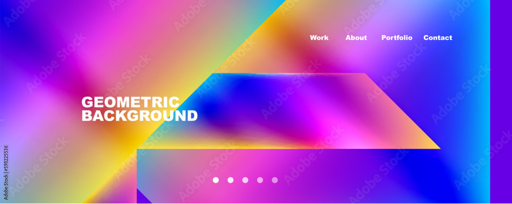 Minimalist geometric abstract background with fluid gradients. Vector Illustration For Wallpaper, Banner, Background, Card, Book Illustration, landing page
