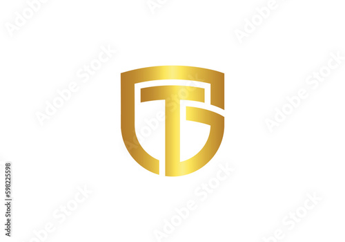 TG logo, TG shield logo, graphic design template
