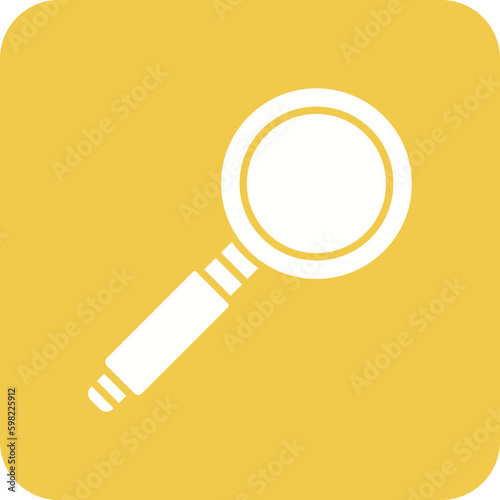 Magnifying Glass Multicolor Round Corner Glyph Inverted Icon