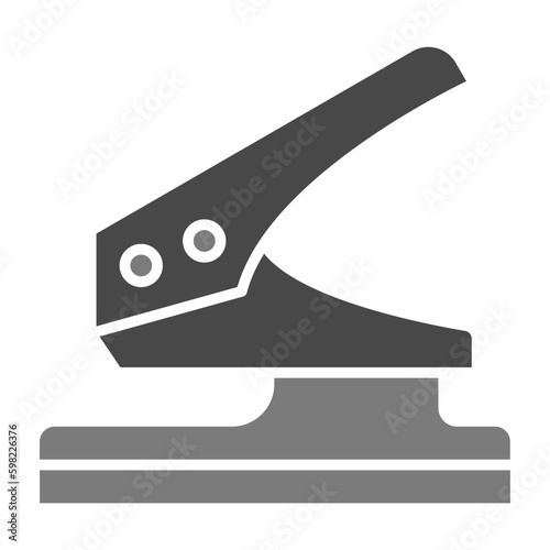 Hole Puncher Greyscale Glyph Icon