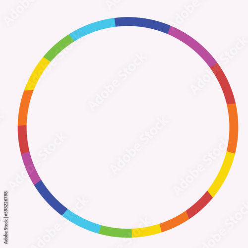 rainbow circle editable vector