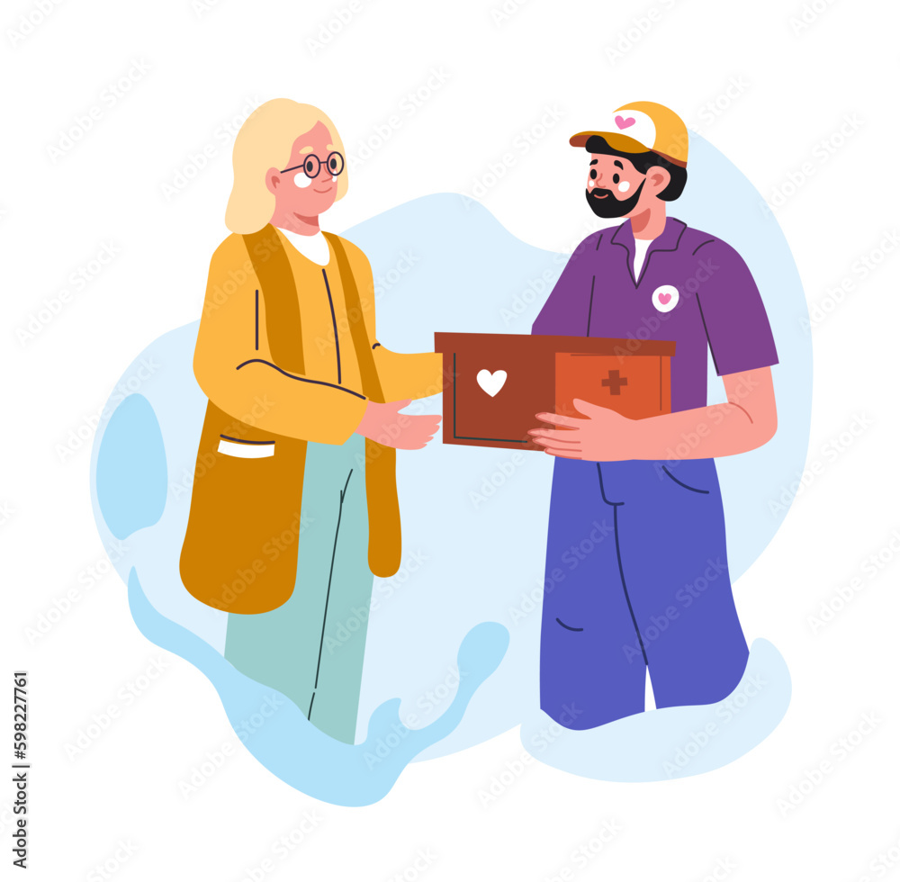 Charity and volunteering, helping senior people Charity and volunteering, helping senior people